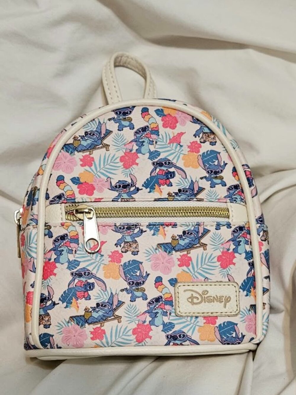 Loungefly Disney Stitch Sunglasses Tropical Flowers Micro Mini Backpack NWOT